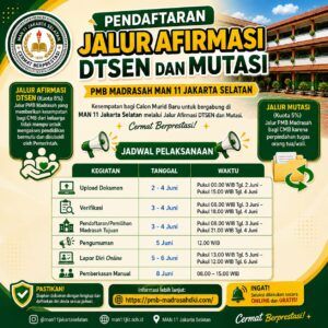 Pendaftaran Jalur AFIRMASI, DTSEN, dan MUTASI